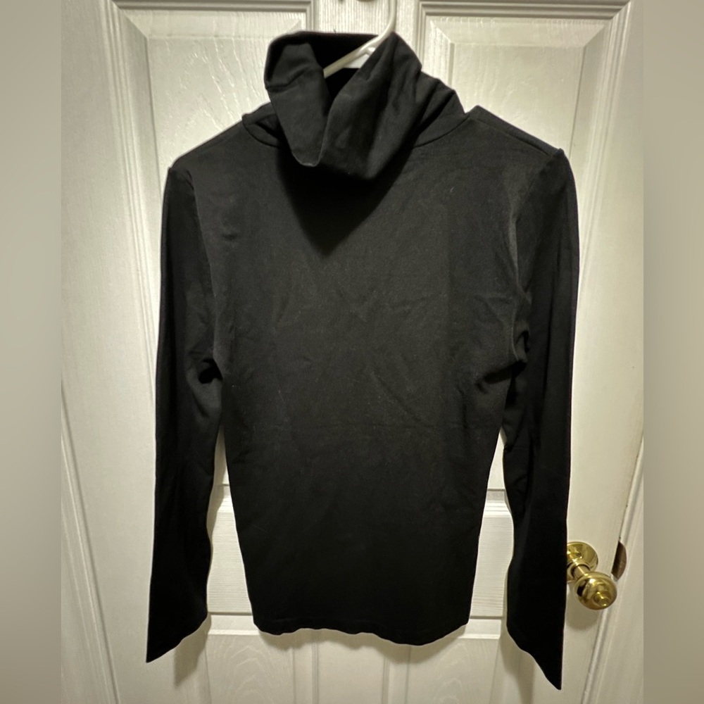 Metric Black Long Sleeve Turtleneck Top